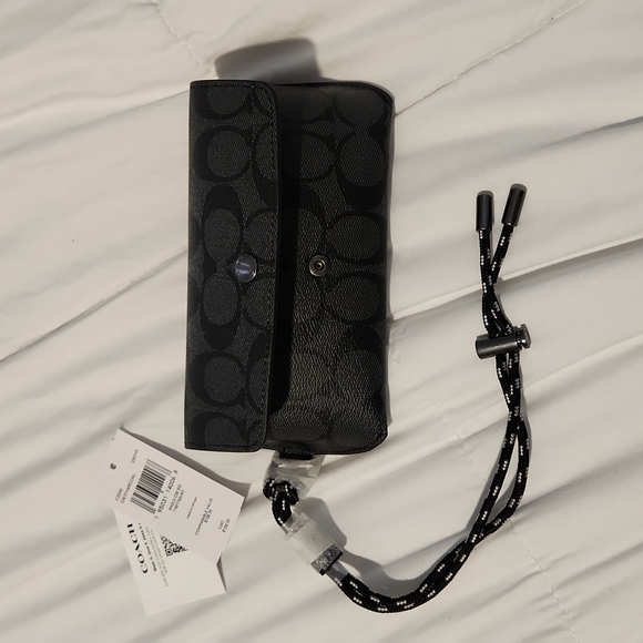 Coach Other - NWT Coach glasses sunglasses shades case snap closure, strap, signature print